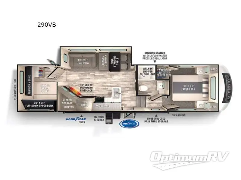 2021 Forest River Impression 290VB RV Floorplan Photo