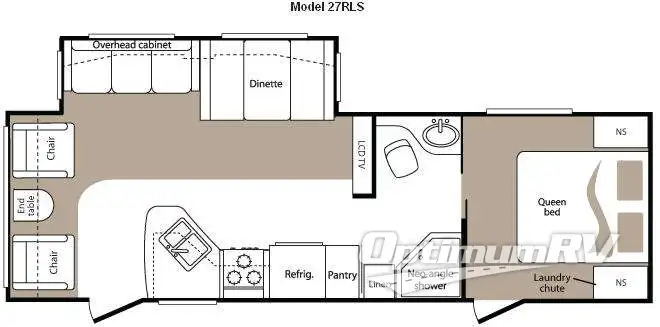 2010 Keystone Cougar X-Lite 27RLS RV Floorplan Photo