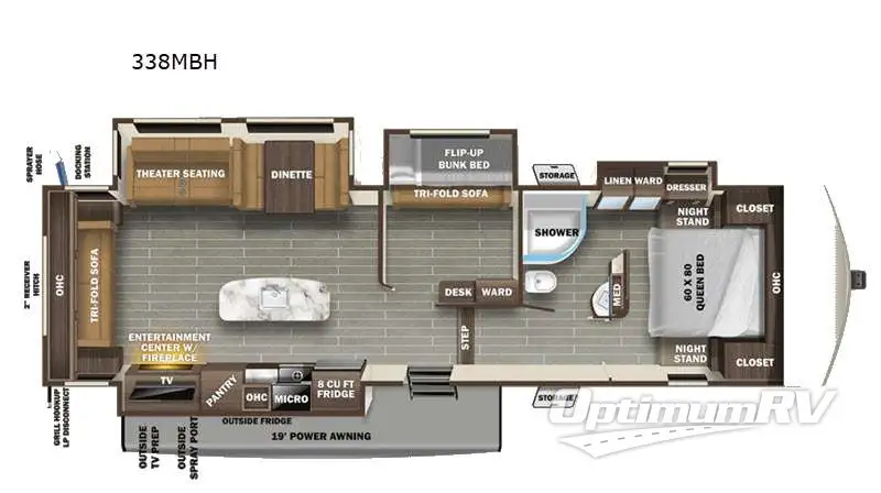 2021 Starcraft Telluride 338MBH RV Floorplan Photo