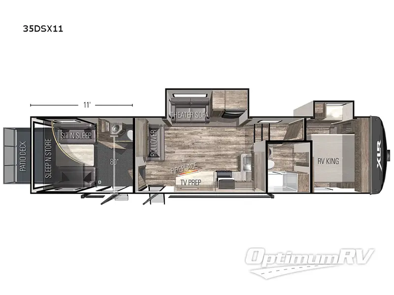 2022 Forest River XLR Boost 35DSX11 Floorplan Photo