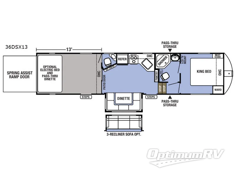 2018 Forest River XLR Boost 36DSX13 RV Floorplan Photo