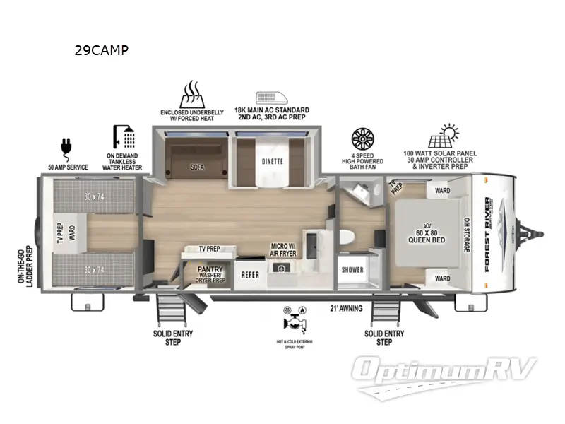 2025 Forest River Surveyor Legend X 29CAMP Floorplan Photo