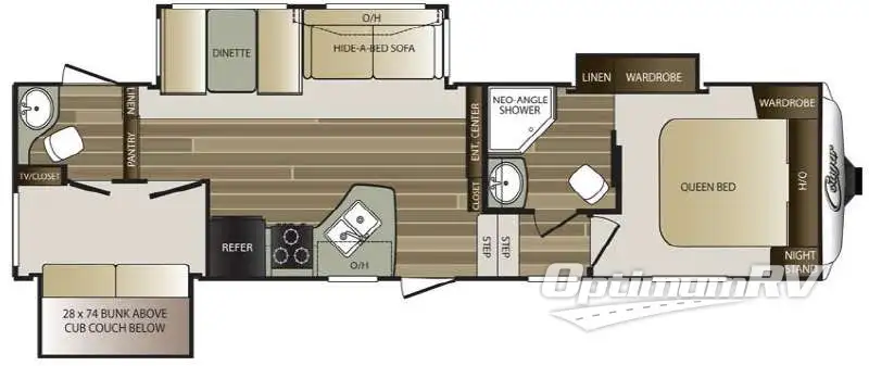 2016 Keystone Cougar 301SAB Floorplan Photo