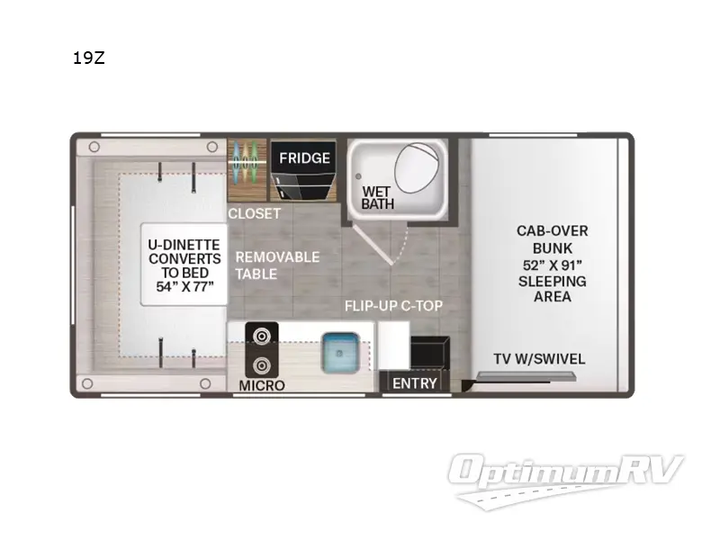 2026 Thor Chateau 19Z Floorplan Photo