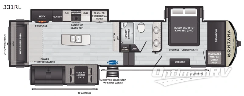 2021 Keystone Montana High Country 331RL RV Floorplan Photo