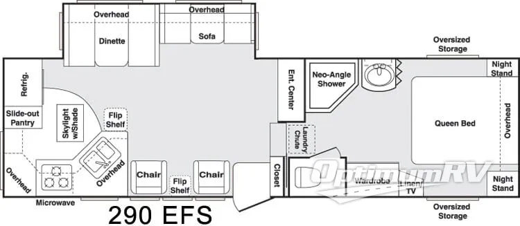 2004 Keystone Cougar 290 EFS RV Floorplan Photo