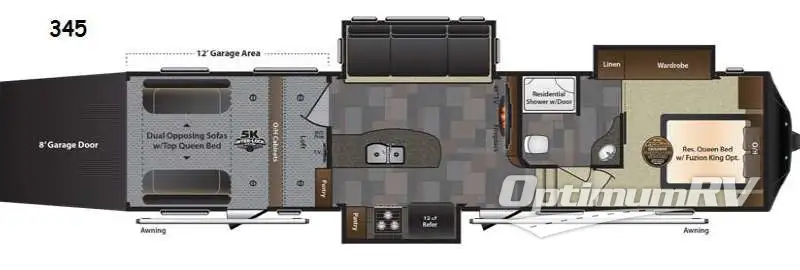 2016 Keystone Fuzion 345 Floorplan Photo
