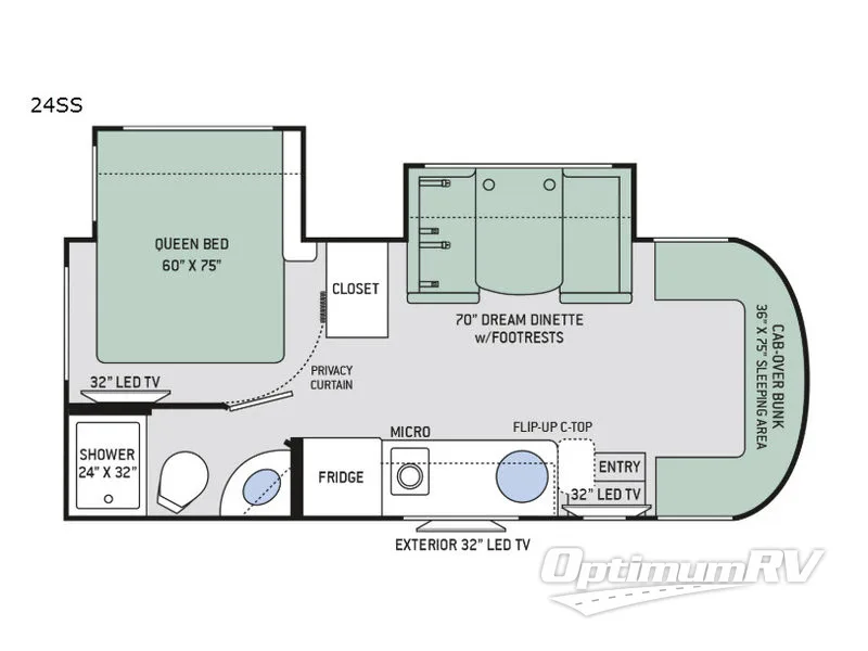 2019 Thor Citation Sprinter 24SS Floorplan Photo