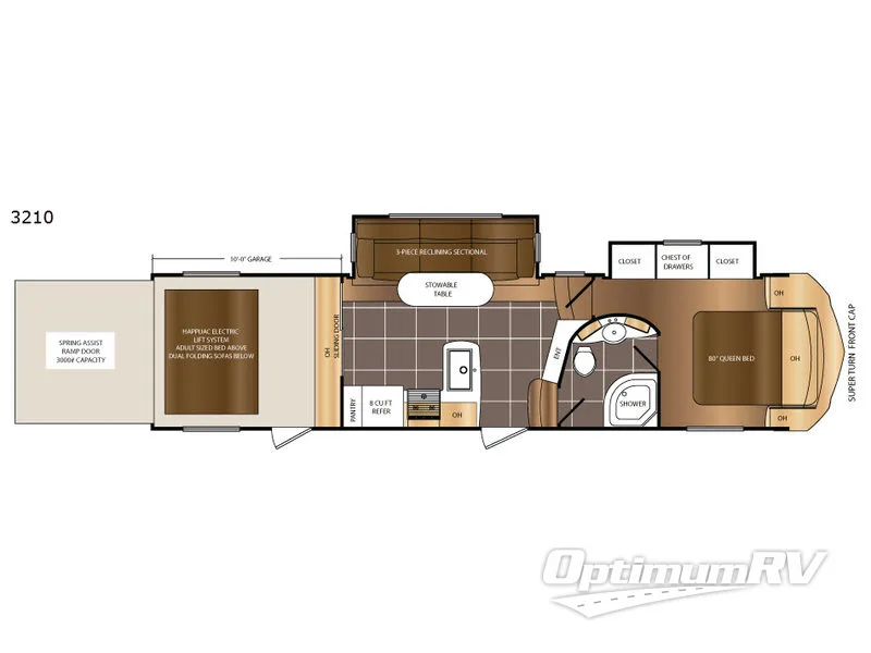 2017 Prime Time Spartan 300 Series 3210 RV Floorplan Photo
