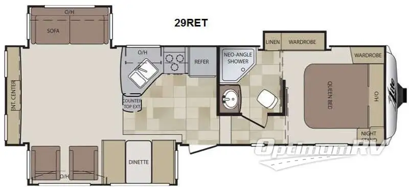 2013 Keystone Cougar X-Lite 29RET Floorplan Photo