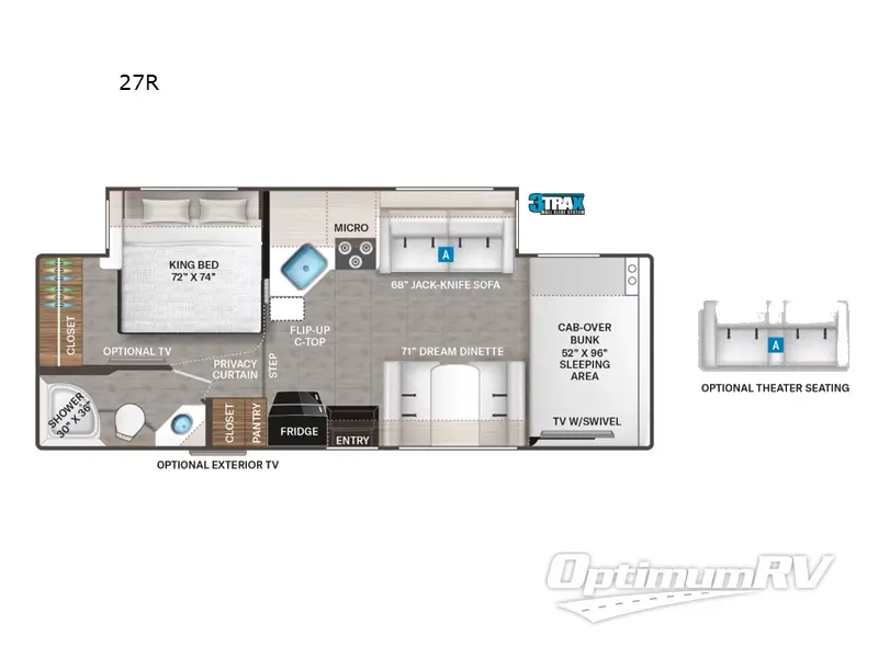 2022 Thor FREEDOM ELITE 27FE Floorplan Photo