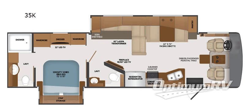 2020 Fleetwood Bounder 35K Floorplan Photo