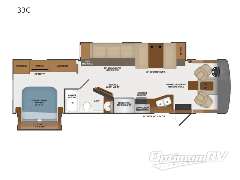 2022 Fleetwood Bounder 33C Floorplan Photo