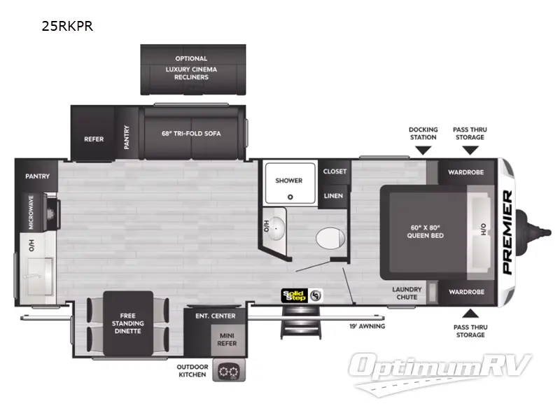 2023 Keystone Premier Ultra Lite 25RKPR RV Floorplan Photo