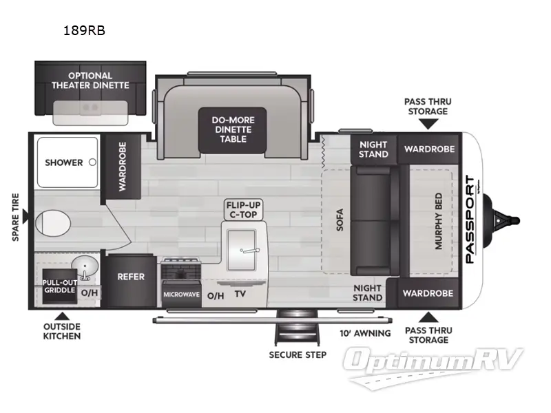 2024 Keystone Passport SL 189RB Floorplan Photo