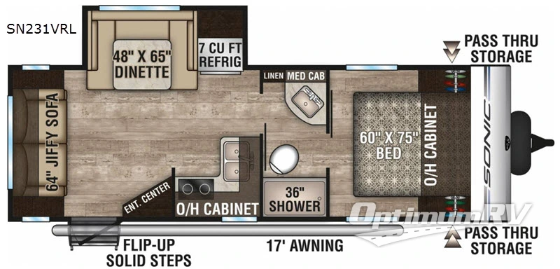 2019 Venture Sonic SN231VRL Floorplan Photo
