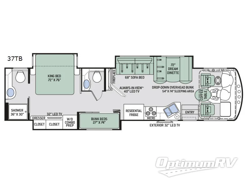 2017 Thor Challenger 37TB Floorplan Photo