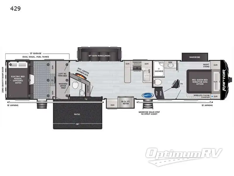2021 Keystone Raptor 429 Floorplan Photo