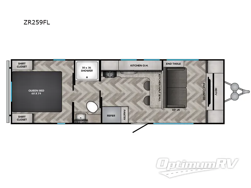 2023 CrossRoads Zinger Lite ZR259FL Floorplan Photo