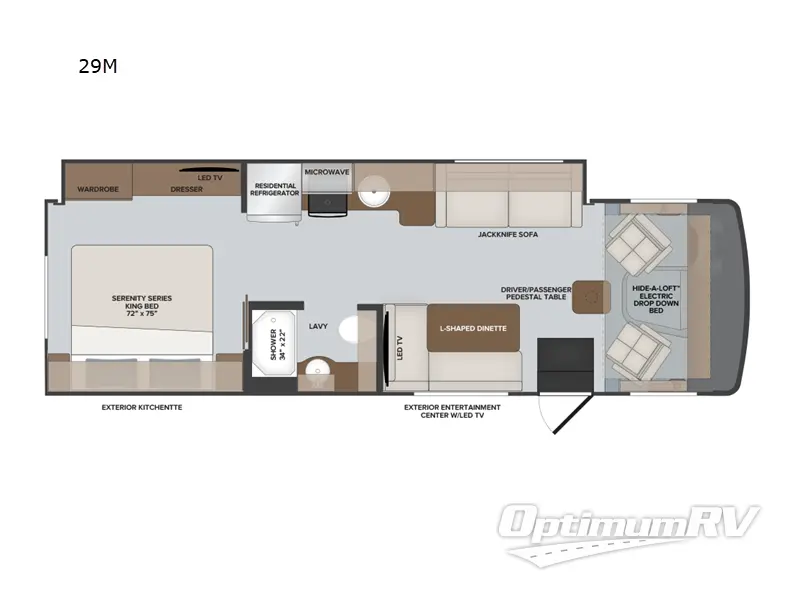 2025 Holiday Rambler Admiral 29M Floorplan Photo