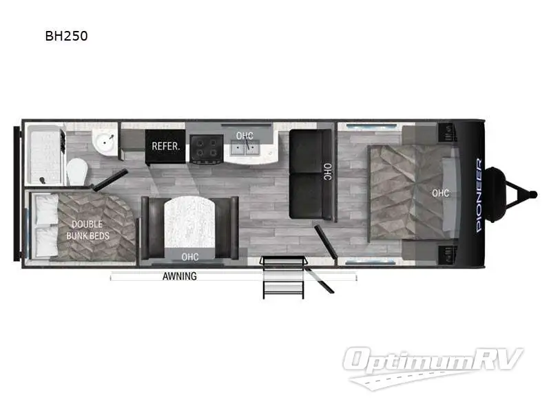 2024 Heartland Pioneer BH250 Floorplan Photo