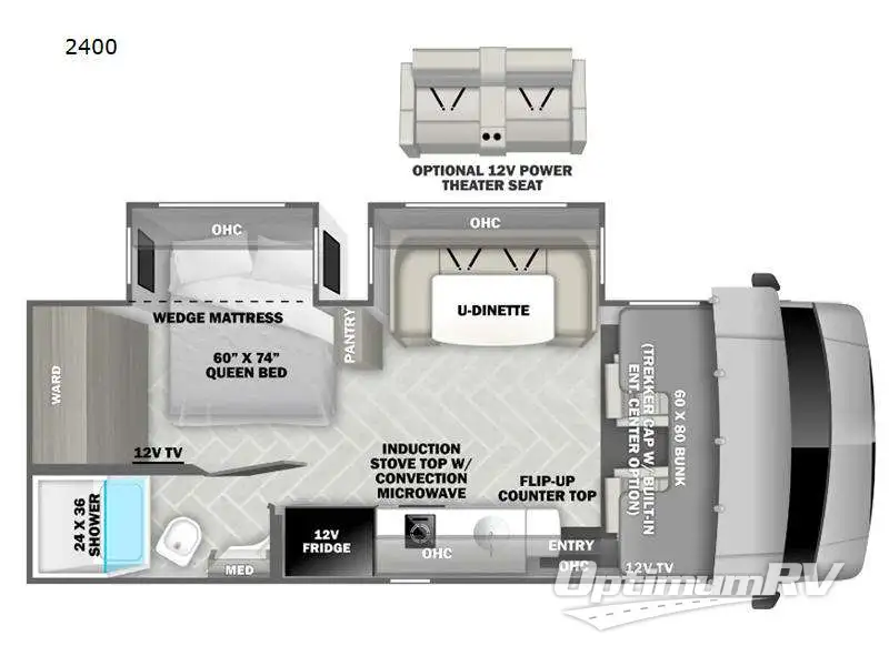 2025 Forest River Sunseeker MBS 2400 Floorplan Photo