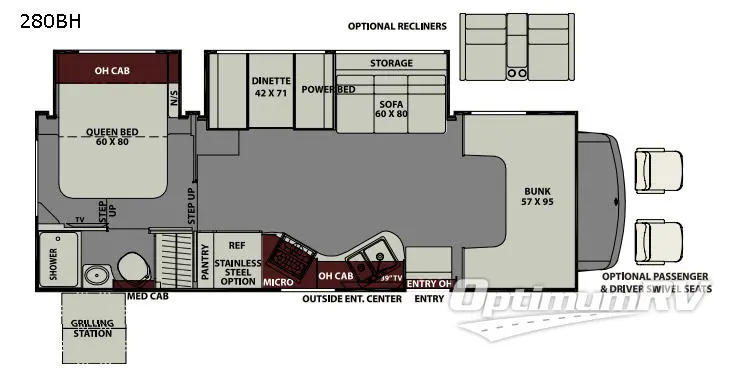 2019 Coachmen Leprechaun 280BH Ford 450 RV Floorplan Photo