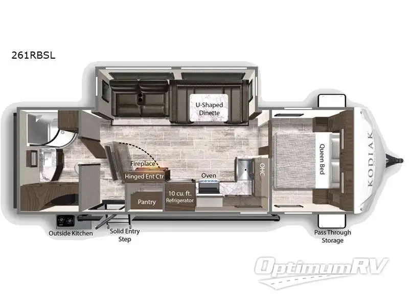 2021 Dutchmen Kodiak Ultra-Lite 261RBSL Floorplan Photo