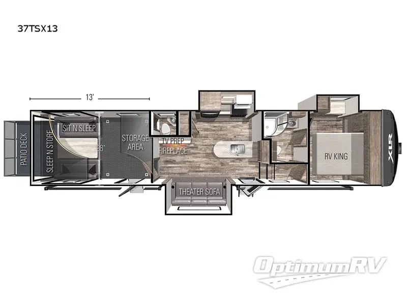 2022 Forest River XLR Boost 37TSX13 Floorplan Photo