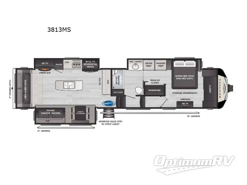 2021 Keystone Montana 3813MS Floorplan Photo