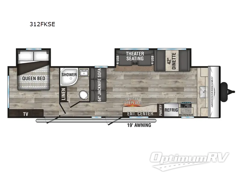 2022 KZ Sportsmen SE 312FKSE Floorplan Photo