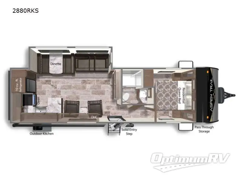 2022 Dutchmen Aspen Trail 2880RKS RV Floorplan Photo