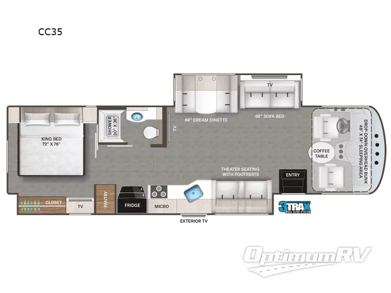 2023 Thor Luminate CC35 Floorplan Photo