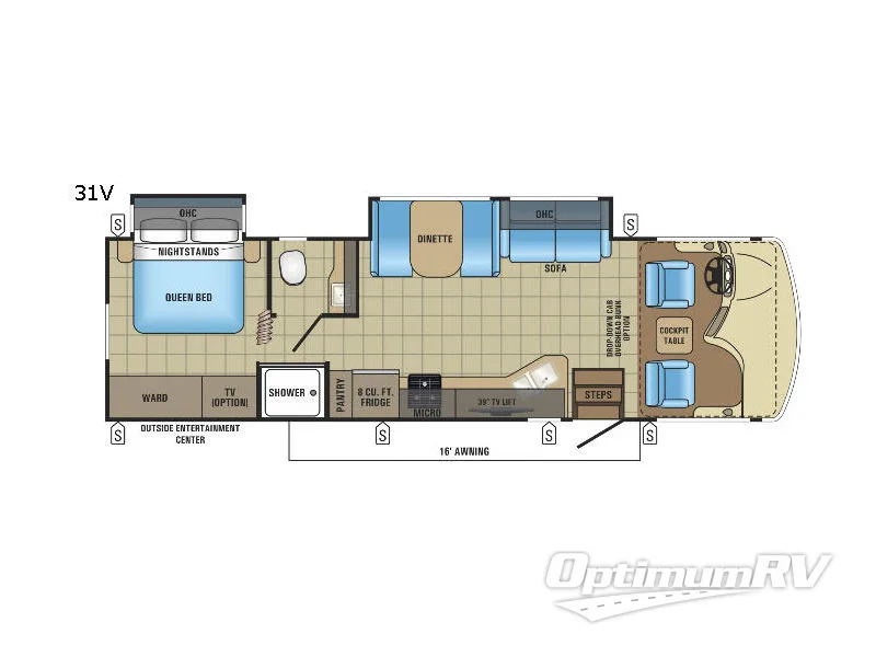2017 Jayco Alante 31V Floorplan Photo