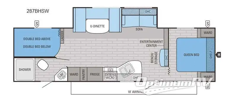 2016 Jayco Jay Flight SLX 287BHSW Floorplan Photo