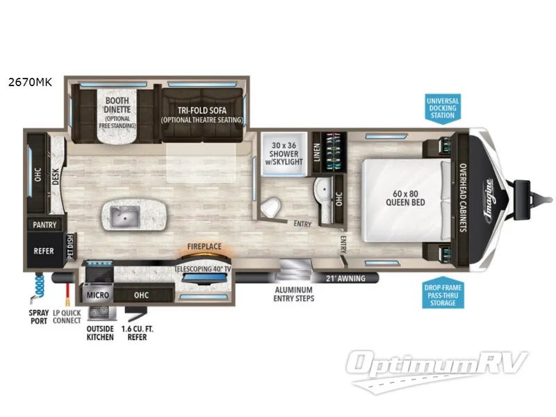 2019 Grand Design Imagine 2670MK Floorplan Photo