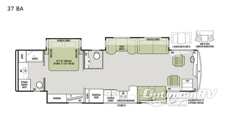 2019 Tiffin Allegro RED 37 BA Floorplan Photo
