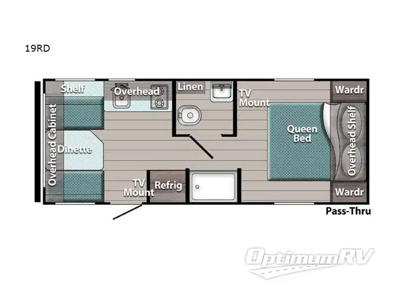 2021 Gulf Stream Ameri-Lite Super Lite 19RD Floorplan Photo