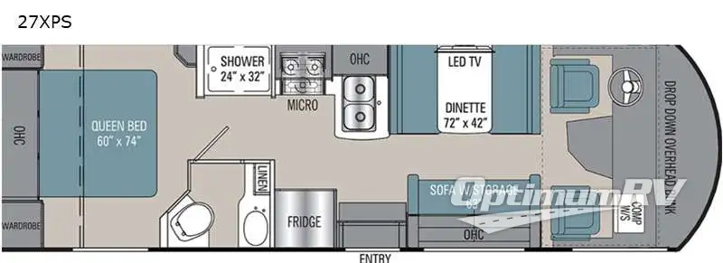 2021 Coachmen Pursuit 27XPS Floorplan Photo