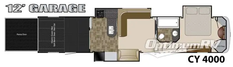 2014 Heartland Cyclone 4000 Elite RV Floorplan Photo
