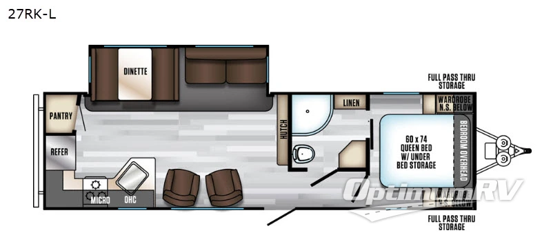 2019 Forest River Cherokee Alpha Wolf 27RK-L Floorplan Photo