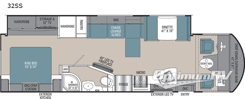 2021 Coachmen Mirada 32SS Floorplan Photo