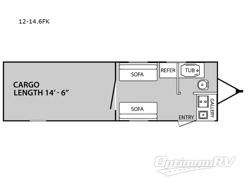 2023 Genesis Supreme Overnighter 12-14.6 FK Floorplan Photo