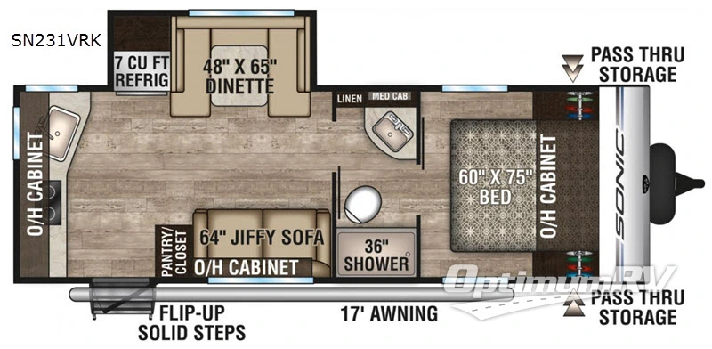2019 Venture Sonic SN231VRK Floorplan Photo