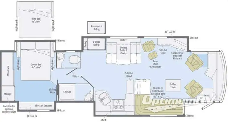2011 Winnebago Journey 40U Floorplan Photo