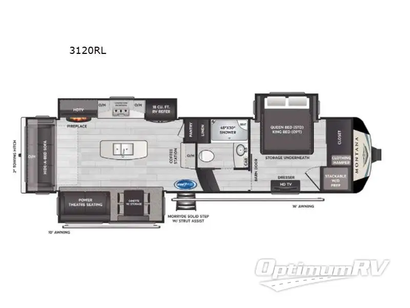 2021 Keystone Montana 3120RL RV Floorplan Photo