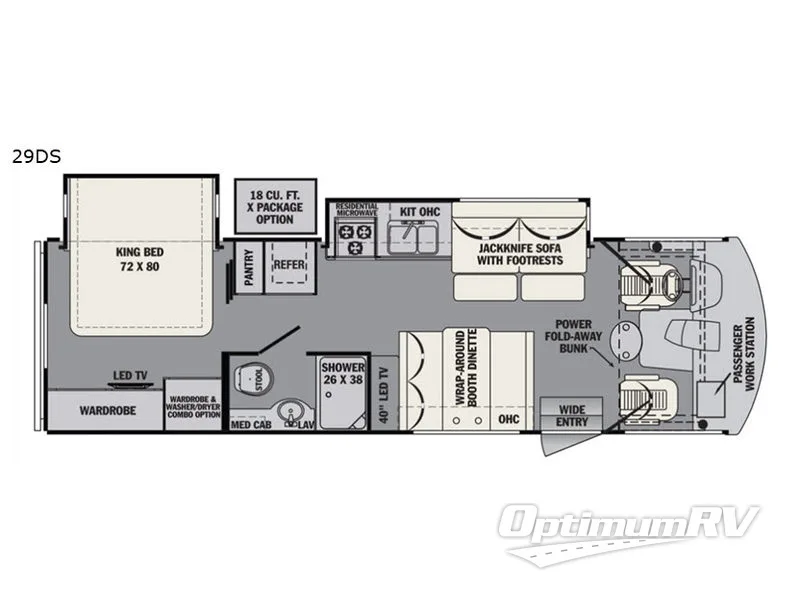 2018 Forest River FR3 29DS Floorplan Photo