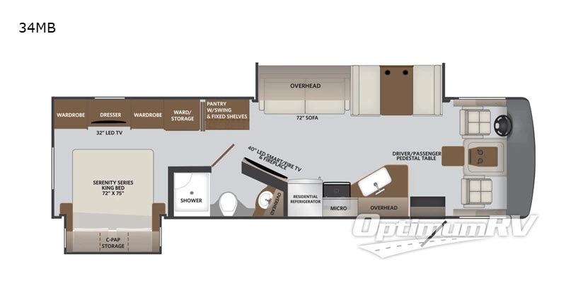 2020 Holiday Rambler Invicta 34MB Floorplan Photo