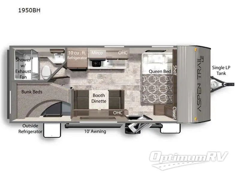 2024 Dutchmen Aspen Trail Mini 1980BH Floorplan Photo