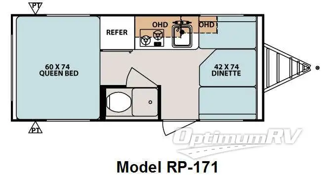2010 Forest River R Pod RP-171 Floorplan Photo